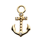 Invictus | 14k gold | Anchor Charm | CZ