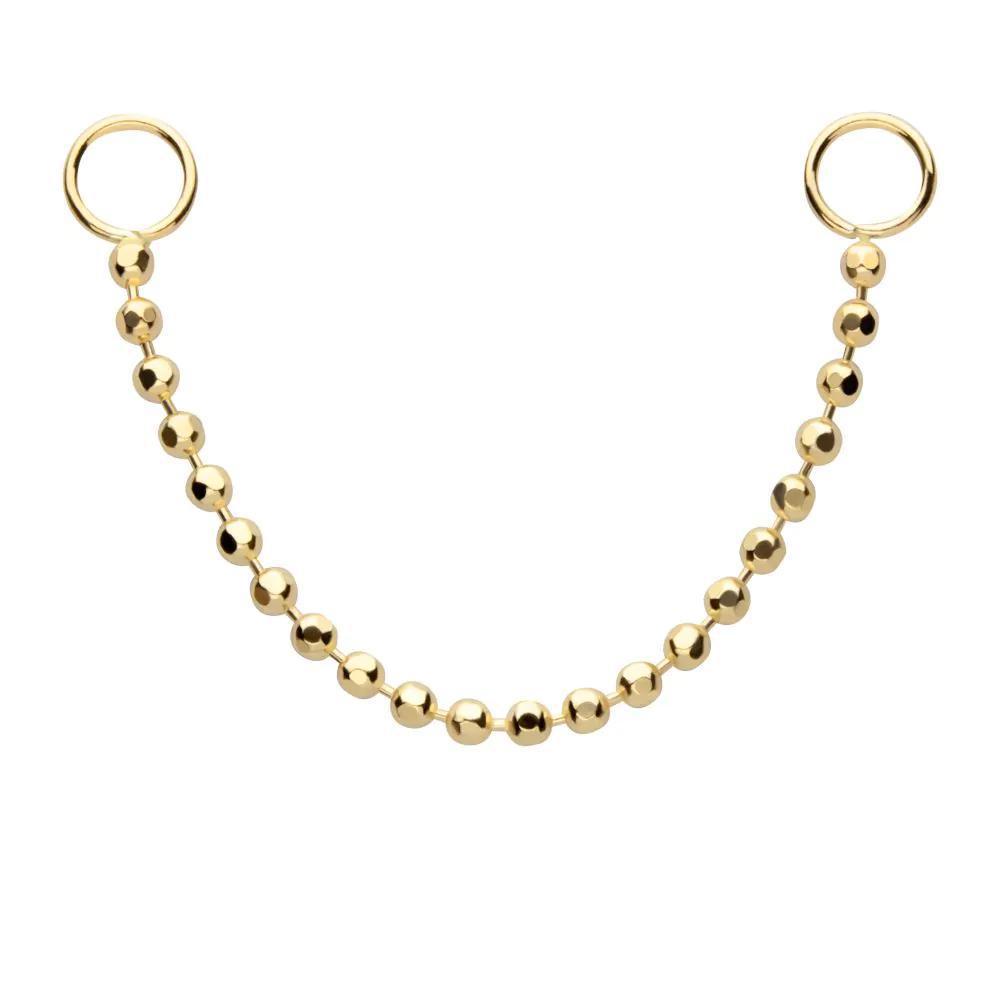 Invictus | 14k gold | Bead Chain with Rings