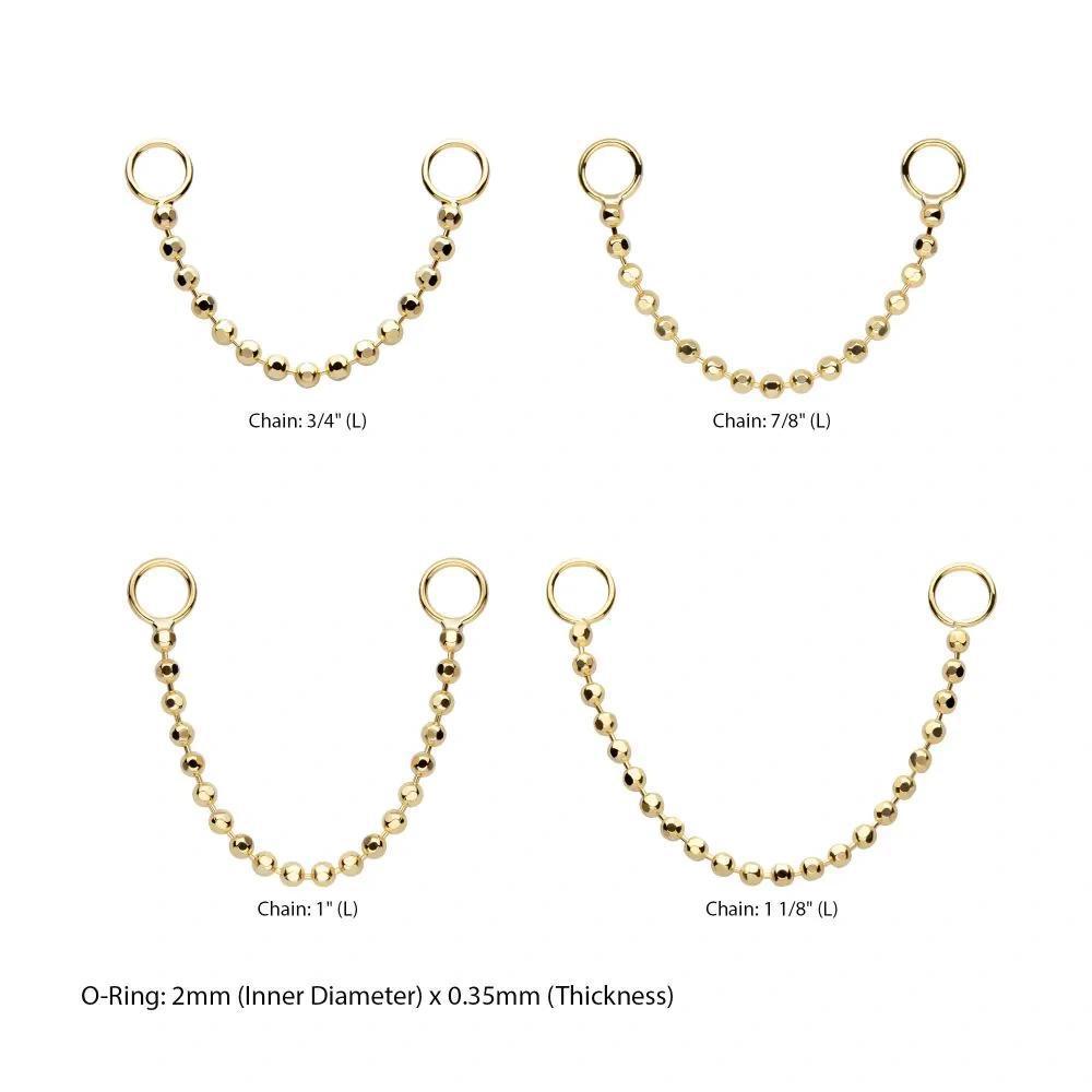 Invictus | 14k gold | Bead Chain with Rings
