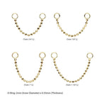 Invictus | 14k gold | Bead Chain with Rings