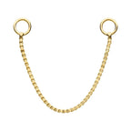 Invictus | 14k gold | Gold Box Chain with Rings