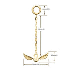 Invictus | 14k gold | Harry Potter | Golden Snitch Dangle Charm