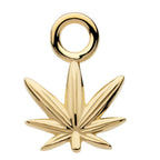 Invictus | 14k gold | Pot Leaf Charm