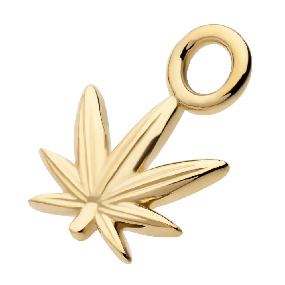 Invictus | 14k gold | Pot Leaf Charm