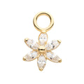 Invictus | 14k gold | Prong Set Flower Charm | CZ
