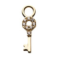 Invictus | 14k gold | Prong Set Key Charm | CZ