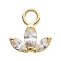Invictus | 14k gold | Pronged Marquise Trinity Charm | CZ
