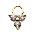 Invictus | 14k gold | Pronged Trinity Charm | CZ