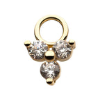 Invictus | 14k gold | Pronged Trinity Charm | CZ