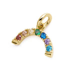Invictus | 14k gold | Rainbow Arch Charm | CZ