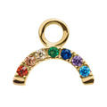 Invictus | 14k gold | Rainbow Arch Charm | Rainbow CZ