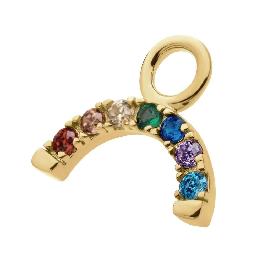 Invictus | 14k gold | Rainbow Arch Charm | Rainbow CZ