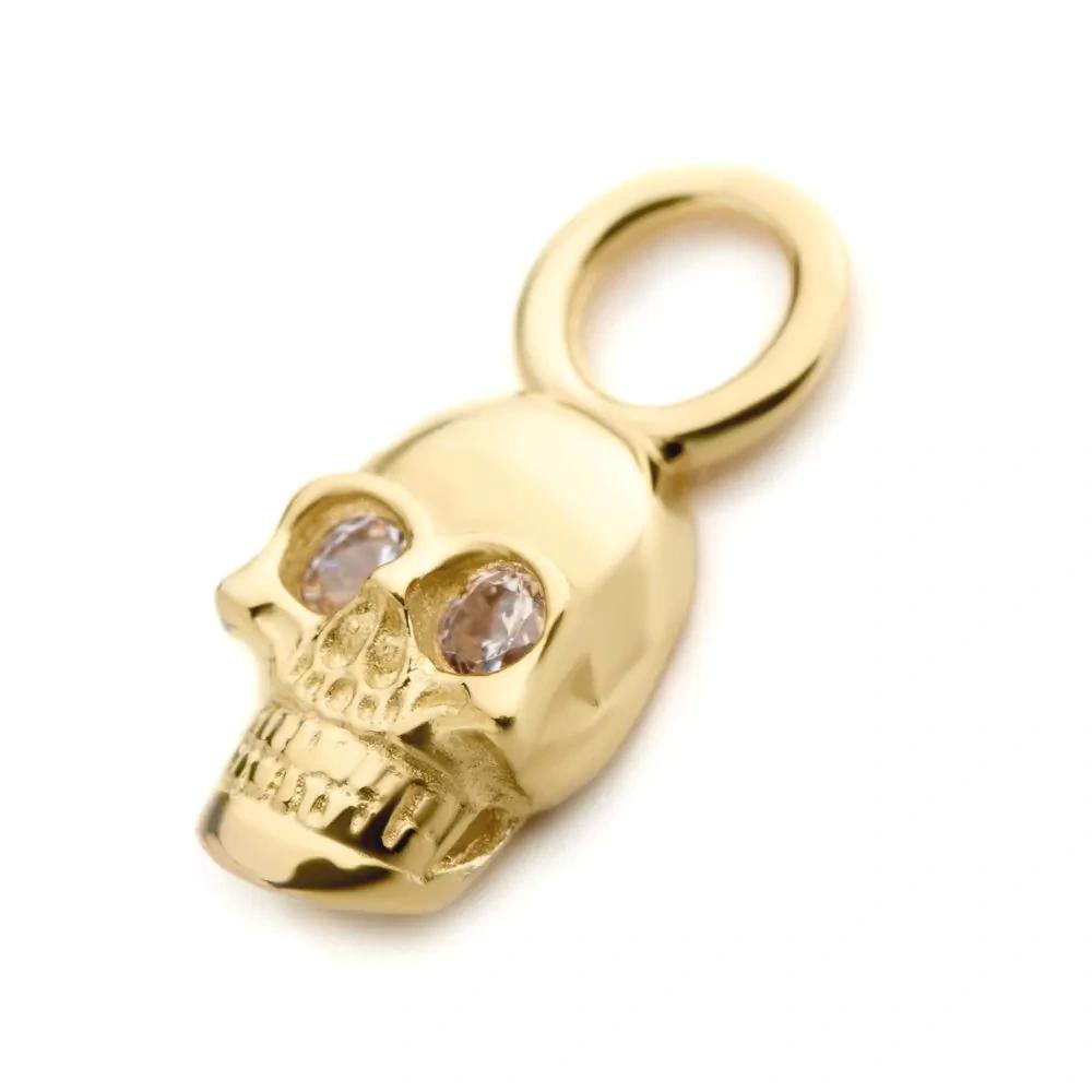 Invictus | 14k gold | Skull Charm | CZ