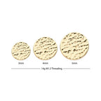 Invictus | 14k gold | 14g Dermal Top | Hammered Disk