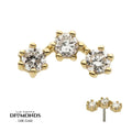 Invictus | 14k gold | 3 Cluster w/ 6-Prong Setting | Lab-Grown Diamond