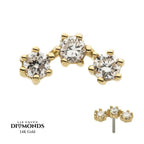 Invictus | 14k gold | 3 Cluster w/ 6-Prong Setting | Lab-Grown Diamond