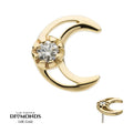 Invictus | 14k gold | Cut Out Crescent Moon|Lab-Grown Diamond