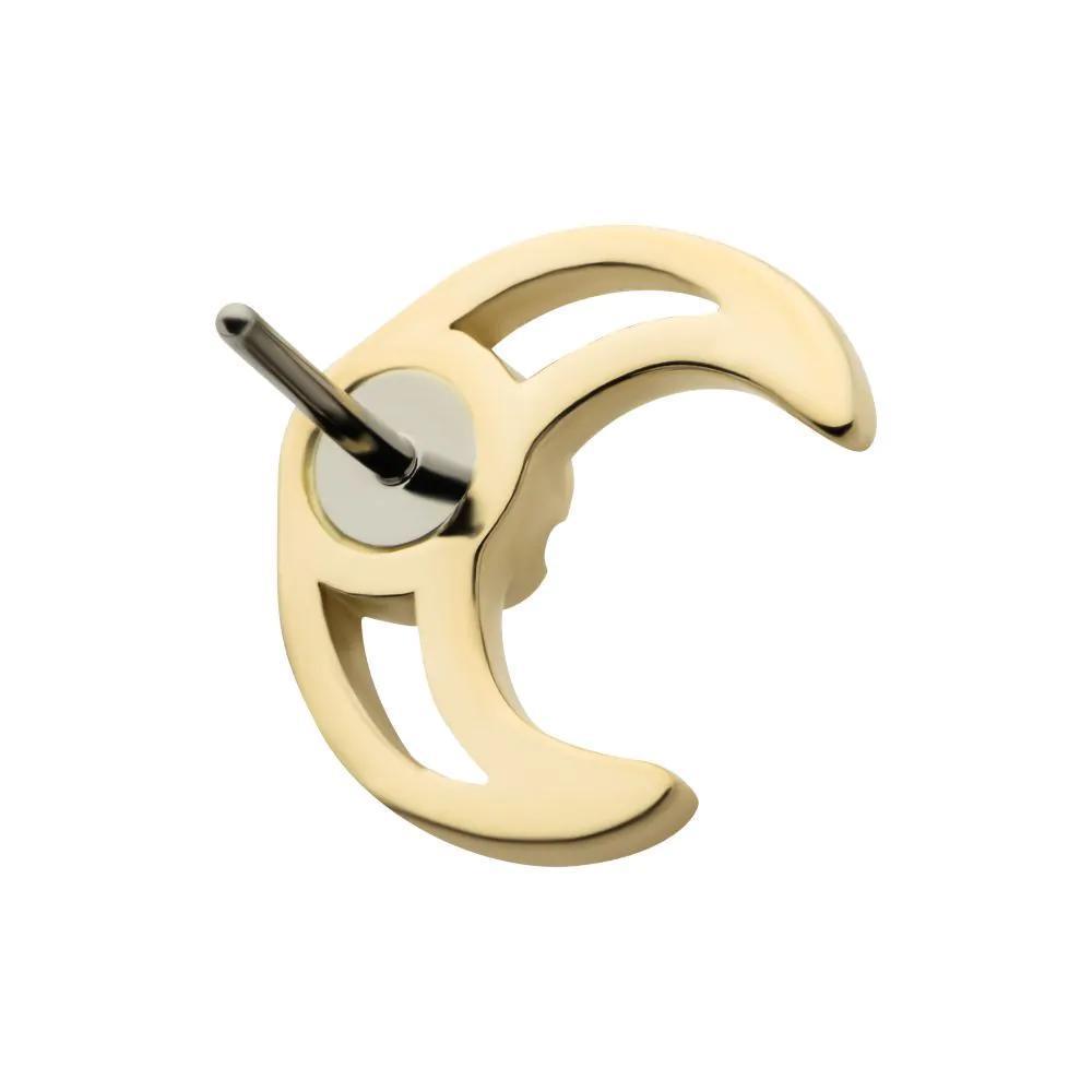 Invictus | 14k gold | Cut Out Crescent Moon|Lab-Grown Diamond