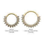 Invictus | 14k gold | Double Row Front Facing Hinged Hoop | Lab-Grown Diamonds