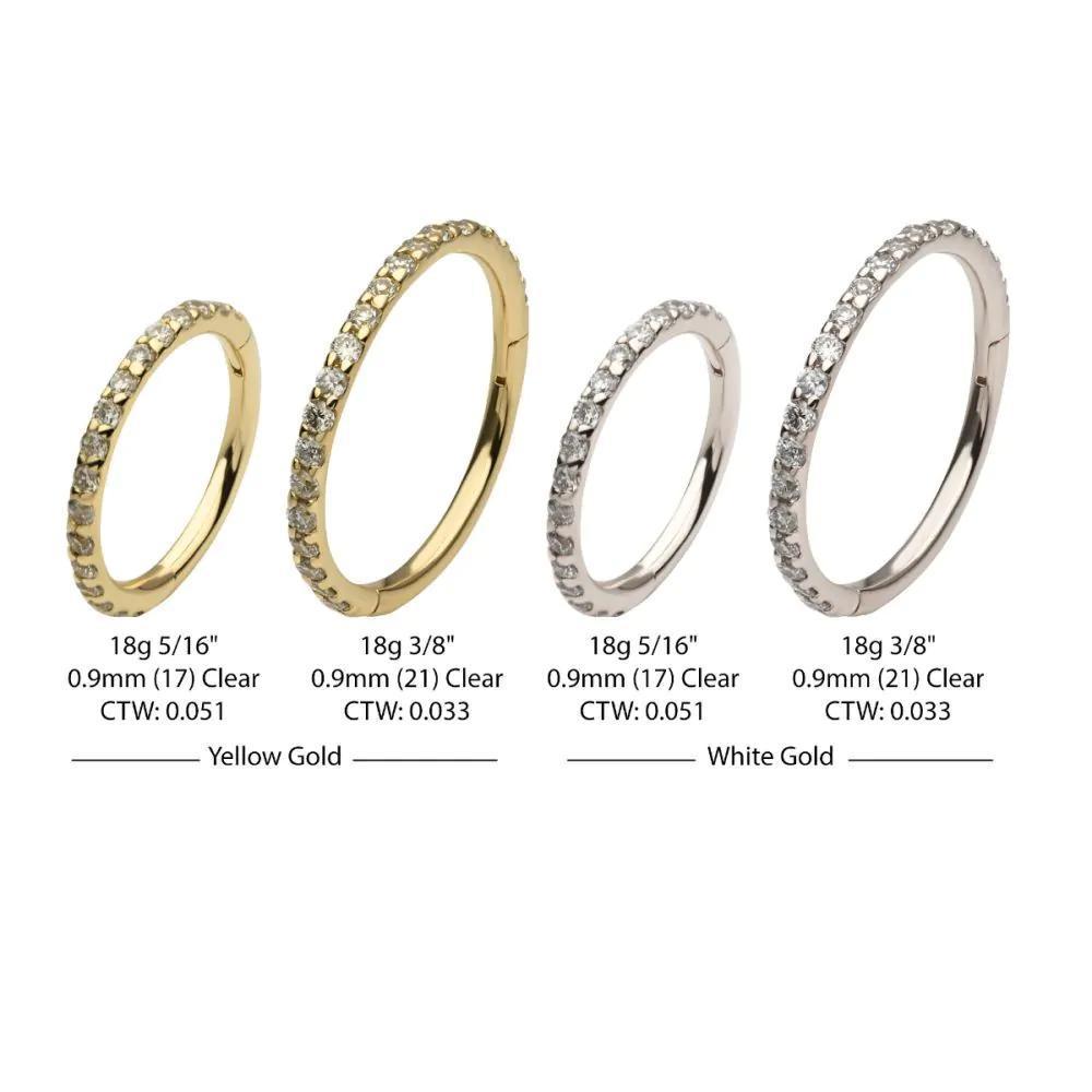 Invictus | 14k gold | Eternity Side Facing Hinged Hoop | Lab-Grown Diamonds