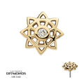 Invictus | 14k gold | Mandala Flower w/ Center Bezel | Lab-Grown Diamond