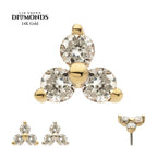 Invictus | 14k gold | Pronged Trinity | Lab-Grown Diamond