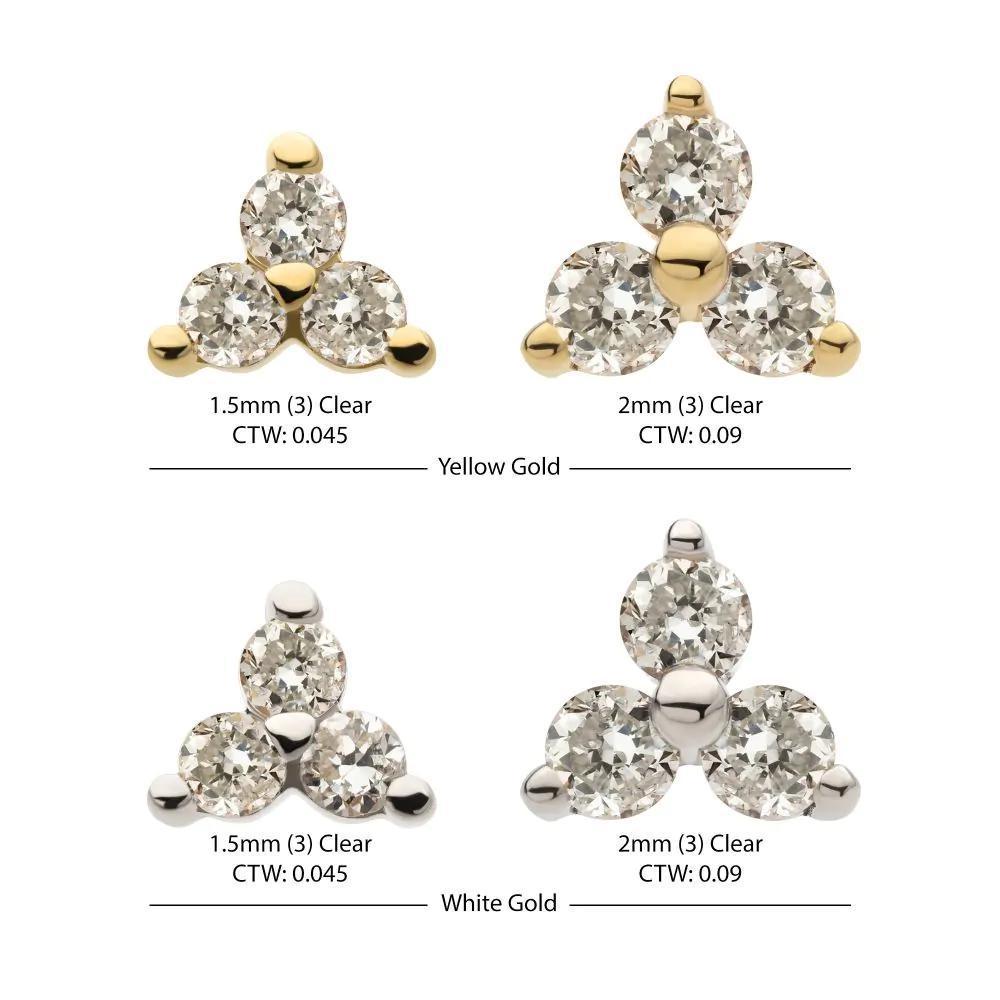 Invictus | 14k gold | Pronged Trinity | Lab-Grown Diamond