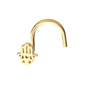 Invictus | 14k gold | Hamsa Nose Screw