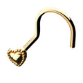 Invictus | 14k gold | Heart Nose Screw