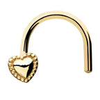 Invictus | 14k gold | Heart Nose Screw