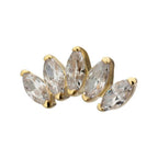 Invictus | 14k gold | 5-cluster Fan | CZ