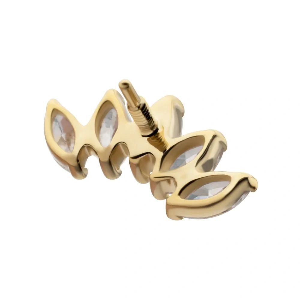 Invictus | 14k gold | 5-cluster Fan | CZ