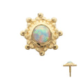 Invictus | 14k gold | Beaded Flower | Synthetic Opal
