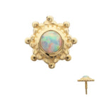 Invictus | 14k gold | Beaded Flower | Synthetic Opal