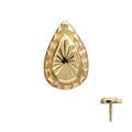 Invictus | 14k gold | Corrugated Teardrop
