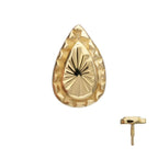 Invictus | 14k gold | Corrugated Teardrop