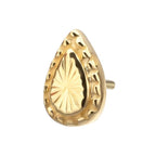 Invictus | 14k gold | Corrugated Teardrop