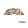 Invictus | 14k gold | Crown Baguette Cluster | CZ