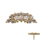 Invictus | 14k gold | Crown Baguette Cluster | CZ