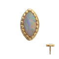 Invictus | 14k gold | Milgrain Edge Marquise | Synthetic Opal