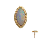 Invictus | 14k gold | Milgrain Edge Marquise | Synthetic Opal