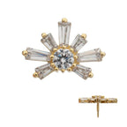 Invictus | 14k gold | Sunray Cluster | CZ