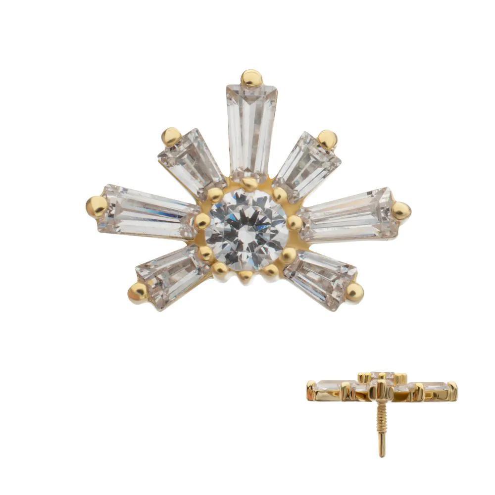 Invictus | 14k gold | Sunray Cluster | CZ