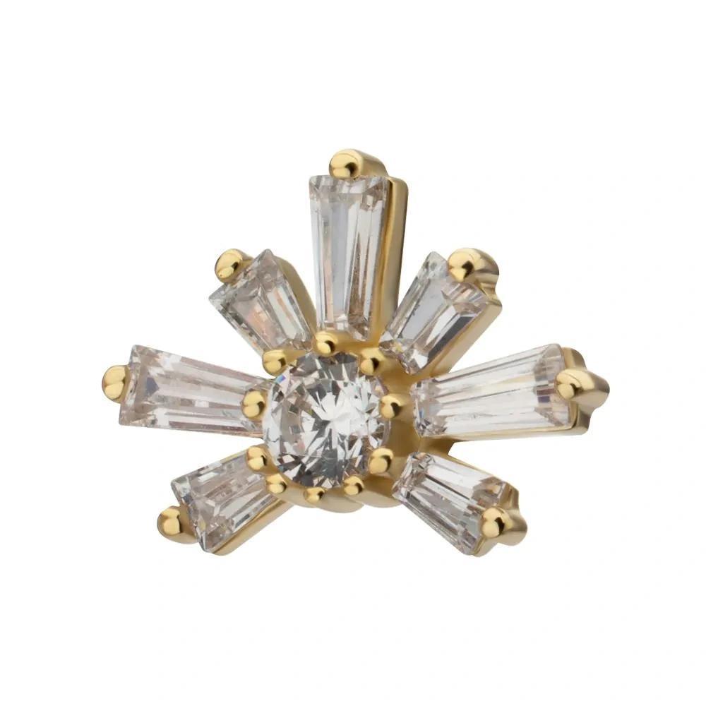 Invictus | 14k gold | Sunray Cluster | CZ