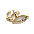 Invictus | 14k gold | Triple Marquise Cluster | CZ