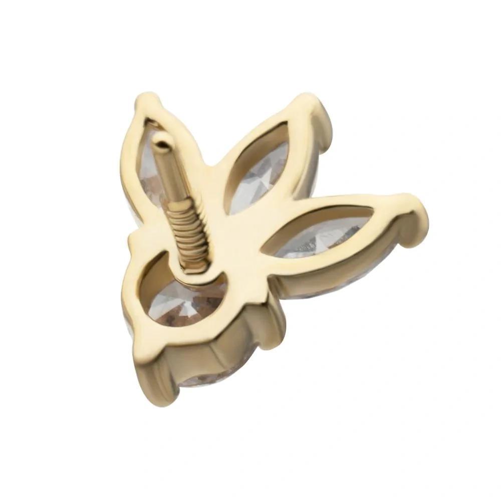 Invictus | 14k gold | Triple Marquise Cluster Fan | CZ