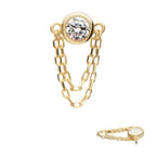 Invictus | 14k gold | 2 Chain Bezel | CZ