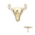 Invictus | 14k gold | 2D Steer Head | CZ