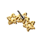 Invictus | 14k gold | 3 Curved Flower Cluster | CZ