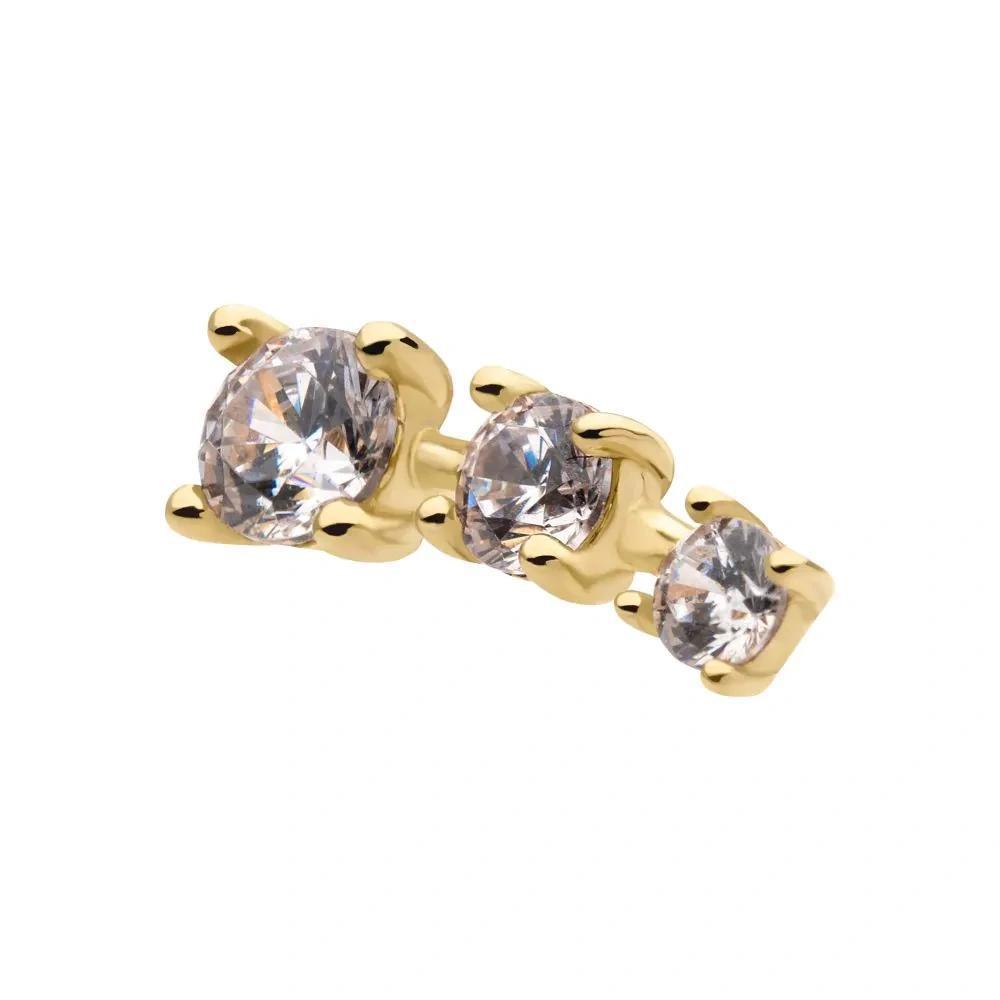 Invictus | 14k gold | 3 Prong Cluster | CZ